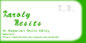 karoly mesits business card